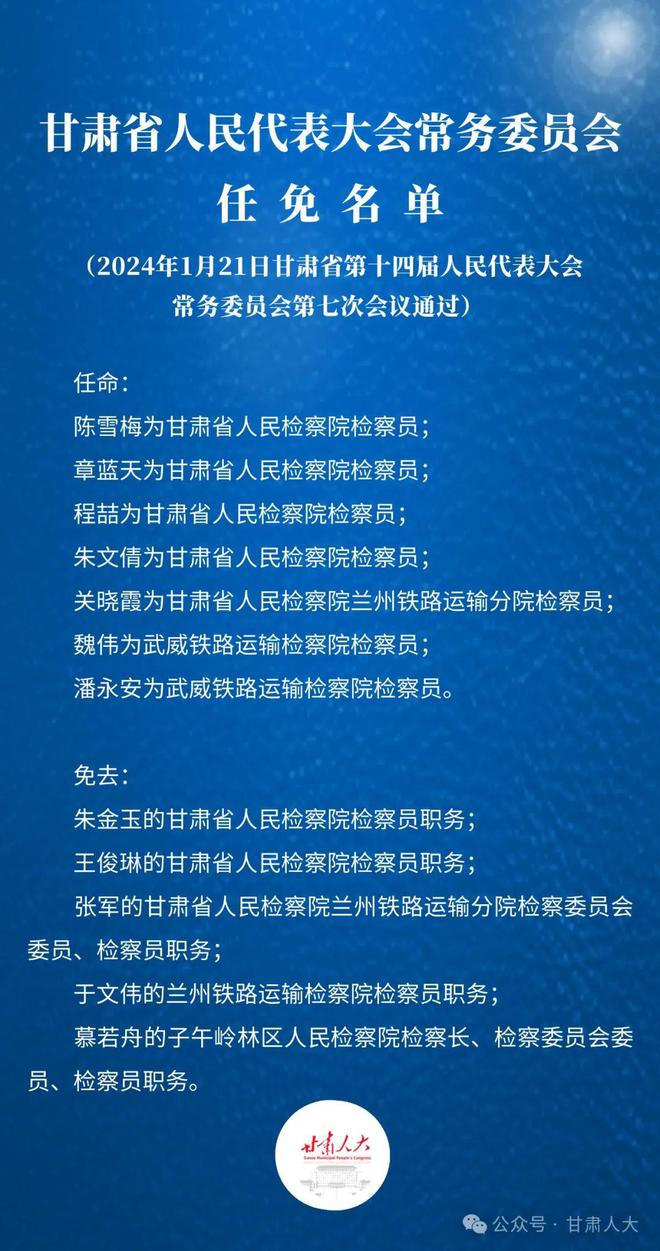 甘肃省干部最新任免动态概览